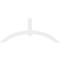 Ekena Millwork Archdale Architectural Grade PVC Gable Bracket, 96"W x 40"H x 2"D x 6"F, 10/12 Pitch GBP096X40X0206ARC00 - alternate 4